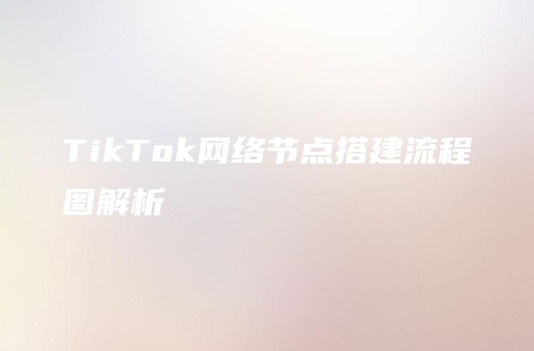 TikTok网络节点搭建流程图解析